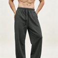 thumbnail image 5 of WJOSBXT Baggy Pants Mens Drawstring Solid Wide Leg Sweatpants 2026 Elastic Waist Workout Sweat Pants Multi Pocket Open Bottom Stretch Jogging Trousers 3XL, 5 of 6