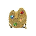 thumbnail image 4 of Painter's Palette Mary Frances Designer Handbag Art Brush Gold Rainbow Bag Beaded NEW, 4 of 8