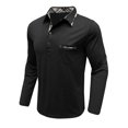 thumbnail image 4 of FYDUU Mens Polo Golf Shirts Men's Shirt Long Sleeve Classic Polo Shirts Casual Button Tee Collared Work Pullover Shirts With Pockets Classic Golf Shirts, 4 of 6
