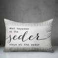 thumbnail image 3 of Creative Products What Happens at the Seder Stays the the Seder 14x20 Spun Poly Pillow, 3 of 3