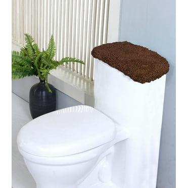 Home Weavers Classy Bathmat Collection 100% Cotton Tufted Bath Rug, Extra Soft and Absorbent Bath Rugs, Machine Wash Dry, bath rugs for Bathroom Floor, 10" x 22" Tank Cover, Chocolate