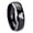 Black 2 Tone Polish Edge, variant on Phoenix Concave Black Tungsten Men Ring 10MM