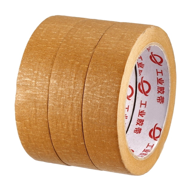 Cintas de pintor marrones, 0.98 pulgadas x 33 yardas x 3 rollos, cinta de papel para manualidades, cinta para maestros, para arte, decoración, pintura