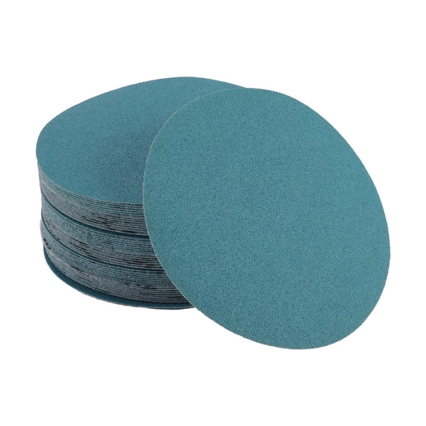 Discos de Lijado para Automóviles de Madera Unique Bargains 50 Pcs Lijadora de Gancho y Bucles para Trabajos en Madera, Acabado Automotriz 5.91" 80 Grano Azul Alúmina de Zirconio