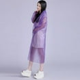 thumbnail image 2 of 2 Pcs Rain Jacket Rain Wear Emergency Raincoat Portable Raincoat Clear Poncho Adult Raincoat with Hood Women's, 2 of 4