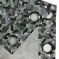 thumbnail image 4 of Ambesonne Abstract Grommet Curtain, Pixel Art Illustration, 50" x 96", Grey Black Pale Grey, 4 of 6