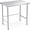 Without casters, variant on Yesurprise Stainless Steel Table with Wheels, Kitchen Restaurant Stainless Steel Prep Work Metal Table with Open Base