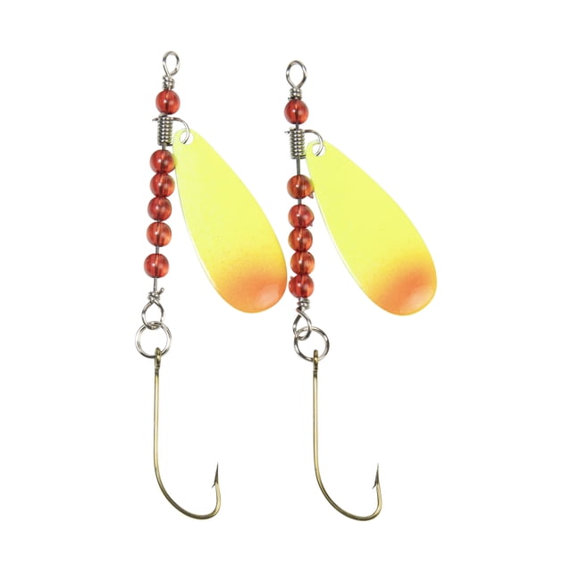 Lucky Strike Baitworks Victor Spoon, 2-pack, 1.5" Yellow Flash Fishing Spoon