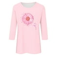 thumbnail image 4 of GERsome Women's Summer 3/4 Sleeve T-Shirts Round Neck Cute Tunic Tops Basic Tees Blouses Loose Fit Pullover, 4 of 4