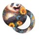 thumbnail image 2 of Disketp Elegant Cute Panda Sunflower Funda Redonda para Taburete, Funda de Cojín para Silla de Bar Suave y Elástica-13 inch, 2 of 7