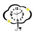 thumbnail image 3 of Reloj de pared,Reloj de pared decorativo para baño y dormitorio.,Reloj de pared de nubes silencioso y sin tictac,Reloj acrílico ligero,fácil de leer y versátil.,Reloj negro para decoración, 3 of 8