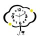 thumbnail image 3 of Reloj de pared,Reloj de pared decorativo para baño y dormitorio.,Reloj de pared de nubes silencioso y sin tictac,Reloj acrílico ligero,fácil de leer y versátil.,Reloj negro para decoración, 3 of 8