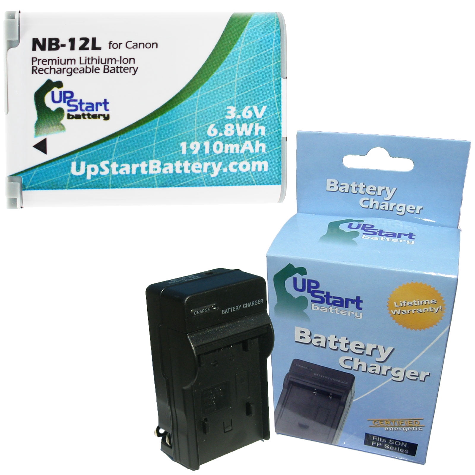 Canon N100 Battery and Charger Replacement for Canon NB12L Digital