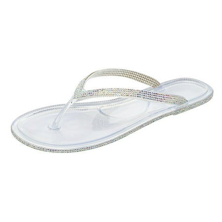 

Tangnade Ladies daily all-match casual shoes Womens Flip-Flops Non-Slip Breathable Flats Open Toe Shoes Light Casual Slippers White 40