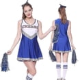 thumbnail image 1 of Moon fork Gold Disfraz de animadora para fiesta Musical para niñas de la escuela para mujer, disfraz de uniforme, equipo deportivo con pompones, 1 of 4