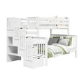 thumbnail image 2 of Bedz King Stairway Bunk Beds Twin over Full with 4 Drawers in the Steps, White, 2 of 9