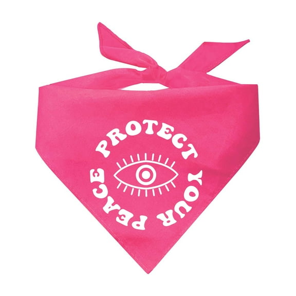 Protect Your Peace Triangle Dog Bandana (Assorted Colors)