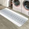 thumbnail image 6 of Kitchen Rugs and Mats,Navy Blue Vintage Pattern Farmhouse 2 Piece Anti Fatigue Area Runner Rug Set Comfort Standing Floor Mat,Boheo Tribal Stripes White Non Slip Absorbent Doormats for Laundry, 6 of 6