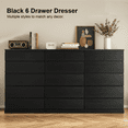 thumbnail image 6 of PUKNLY Tall 6-Drawer Dresser for Bedroom – Modern Chest of Drawers with Concealed Handles & Anti-Tip Kit, Vertical Wood Storage Cabinet for Living Room, Entryway or Hallway,Black, 6 of 12