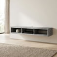 thumbnail image 7 of Wall Mounted Wood TV Console Entertainment Center Wall Decor 60-inch Gray, 7 of 7