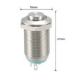 thumbnail image 3 of Unique Bargains Latching Metal Push Button Switch High Head 12mm Mounting Dia 1NO 3-6V Blue LED Light 1pcs, 3 of 3