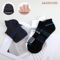thumbnail image 5 of JASGOOD 12 Pairs Mens Ankle Socks Low Cut Cushioned Athletic Short Socks with Heel Tab, 5 of 6