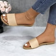 thumbnail image 3 of GJPBGK Women's Flat Slide Sandals Open Toe One-Band Summer Slip-On Shoes for Beach, Travel & Casual Outfits, 3 of 6