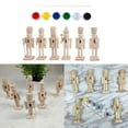 thumbnail image 2 of PatungKu 6pcs Unpainted Wood Nutcrackers DIY Paints Brush Nutcrackers Christmas Figures, 2 of 12