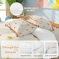 thumbnail image 2 of Fall Maple Leaf Bedding Duvet Cover Set Full Size 4 Pieces Thanksgiving Plant Autumn Linen Farmhouse Bedding Set with Zipper Closure, 1 Comforter Cover 86x86 Inches 1 Flat Sheet & 2 Pillow Cases, 2 of 7