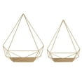 thumbnail image 2 of Kate and Laurel Prouve Decorative Geometric Multi-use Metal Wall Display Shelves, Gold, 2 piece set, 2 of 7