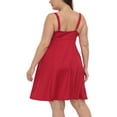 thumbnail image 6 of HDE Womens Plus Size Tennis Athletic Workout Dress with Built-in Shorts & Bra Red - 18, 6 of 6
