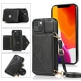 thumbnail image 1 of For Iphone 14 Cross-Body Card Bag Phone Case (Black),iPhone 16 Pro Max, 1 of 7