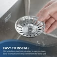 thumbnail image 4 of QUETO Kitchen Sink Filter Plug, Universal Kitchen Sink Filter (Dia: 79mm), Sink Strainer Plug with 20 Slots, Compatible as Blanco 125590 (3 Packs), 4 of 5