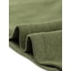 thumbnail image 5 of Falda de ante para mujer INSPIRE CHIC, hasta la rodilla, con botones, bolsillos decorativos, falda en A, color verde militar, 5 of 6
