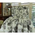 thumbnail image 2 of Plutus Ivory Rabbit Faux Fur Handmade Throw - Ivory & Gray - 60 x 84 in., 2 of 4