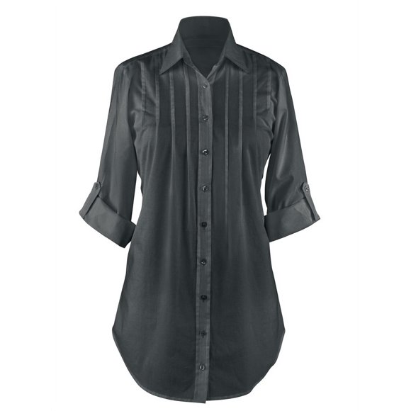 Women's Black Collared Shirts