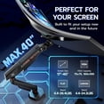thumbnail image 3 of ARES WING Single Monitor Arm for 17–40 Inch Flat & Curved Ultrawide Screens up to 26.5 lbs, Fully Adjustable Monitor Mount with C-Clamp & Grommet Base, VESA 75x75 & 100x100, Black, 3 of 10