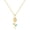 C-White, variant on Gold Flower Necklaces for Women Cute Pink Cubic Zircon Tulip Flower Pendant Necklace Daily Jewelry
