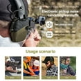 thumbnail image 6 of Impact Hearing Headphones Electronic Earmuffs Outdoor Sports Noise-Cancelling Headphones Black, 6 of 6