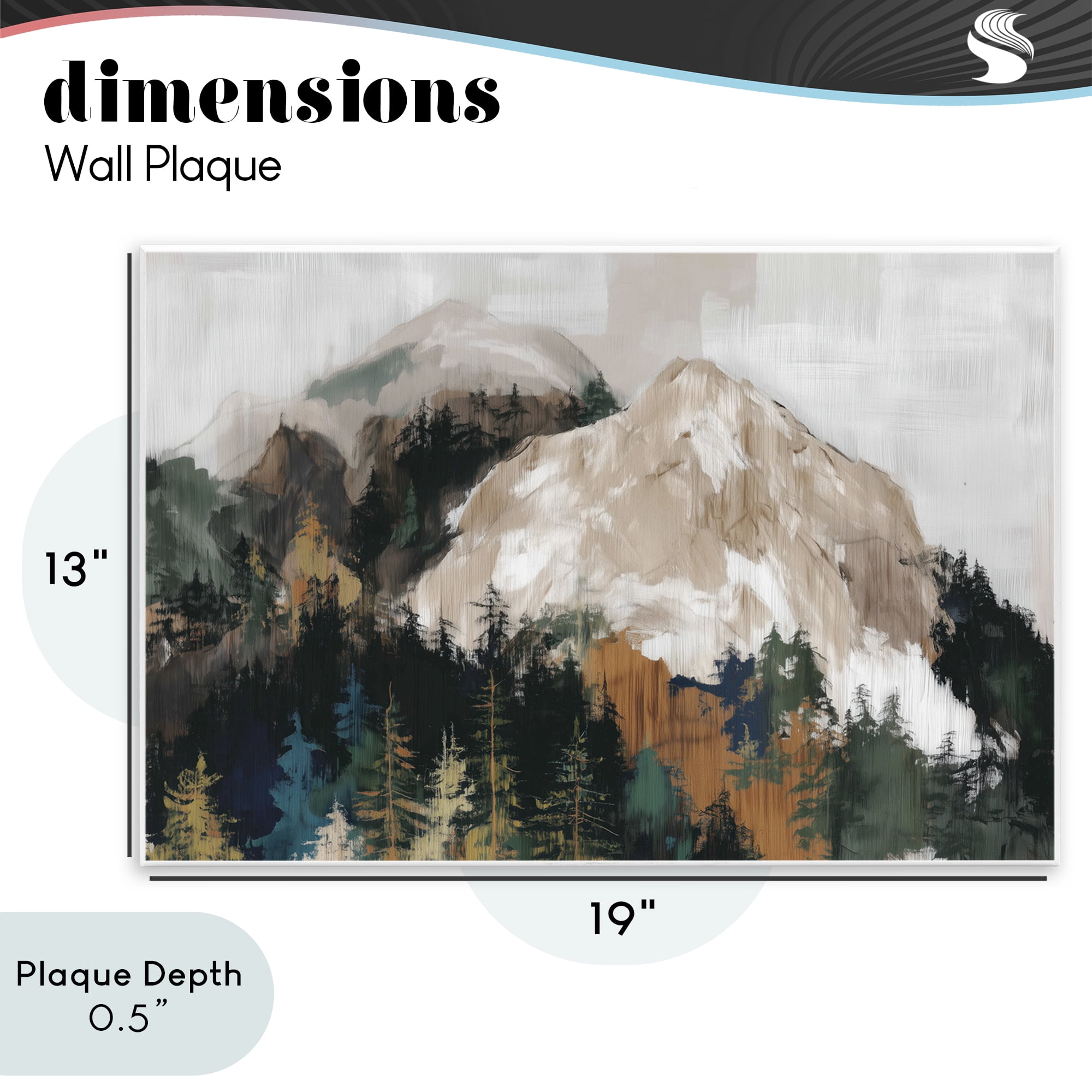 Stupell Industries Rugged Mountain Peaks Wall Plaque Art, design by Chromatic Storm Studio