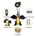 thumbnail image 3 of Outdoor Halloween Inflatables 6FT Mutant Bat Dinosaur LED Blow Up Terror Inflatable Props With Fixed Stakes Tethers for Outdoor Garden Yard Party Decoration, 3 of 8