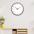 thumbnail image 4 of Stille Wandklok, Decoración del hogar Nordic Klok, Houten Vintage 12 pulgadas Decoratieve Klok Rojo oscuro, 4 of 7