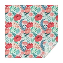Pioneer Flower Floral Print Pattern Square Tablecloth,Waterproof Square Table Cover,Wipeable Spillproof Washable Table Cover for Home Kitchen Party Decor 52"x52"(132x132cm)