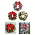 thumbnail image 6 of Bowknot Christmas Ball Wreath 2023 Christmas Wreath Wreath Home Of 1pc, 6 of 9