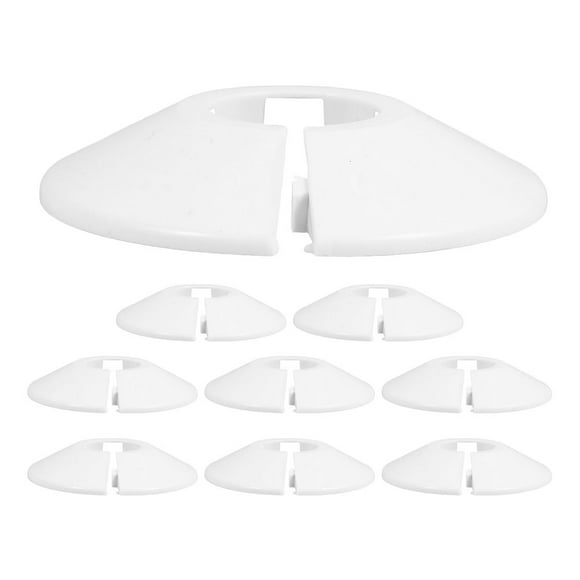 9pcs Plastic Wall Flange Pipe Cover Pipe Hole Decorative Cover Collar Covers Radiator Covers Wall Flange Pipe Cover Water Pipe Cover Collar