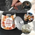 thumbnail image 4 of Yayeee Ashtray with Lid for Cigarette Smokeless Stainless Steel Home Ash Holder, Leaves Pattern, 4 of 7
