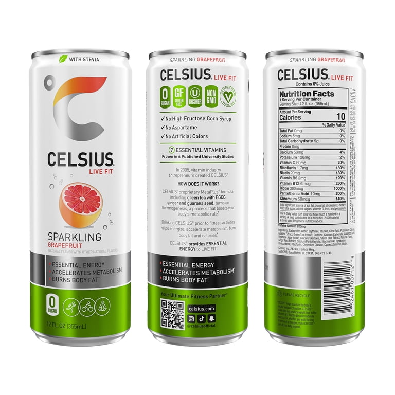 CELSIUS Fitness Drink - Sparkling Grapefruit, Size - 12 fl oz