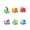 C, variant on Dinosaur Pull Back Car Set, Colorful Regenerative Engineering Vehicle, No Battery Needed, Cute Simulation Car for Collecting and Racing (7.6x5.1x1.9 inch)