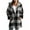 Gray, variant on JINMGG Womens Plus Size Coats Clearance Under $15.00,Women's Fashion Keep Warm Casual Hooded Plaid Zip Pocket Jacket Top Blouse Coat
