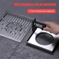thumbnail image 3 of maskred Silver Stainless Steel Square Floor Drain Durable Easy To Install Scope Of Application Large Water, 3 of 6